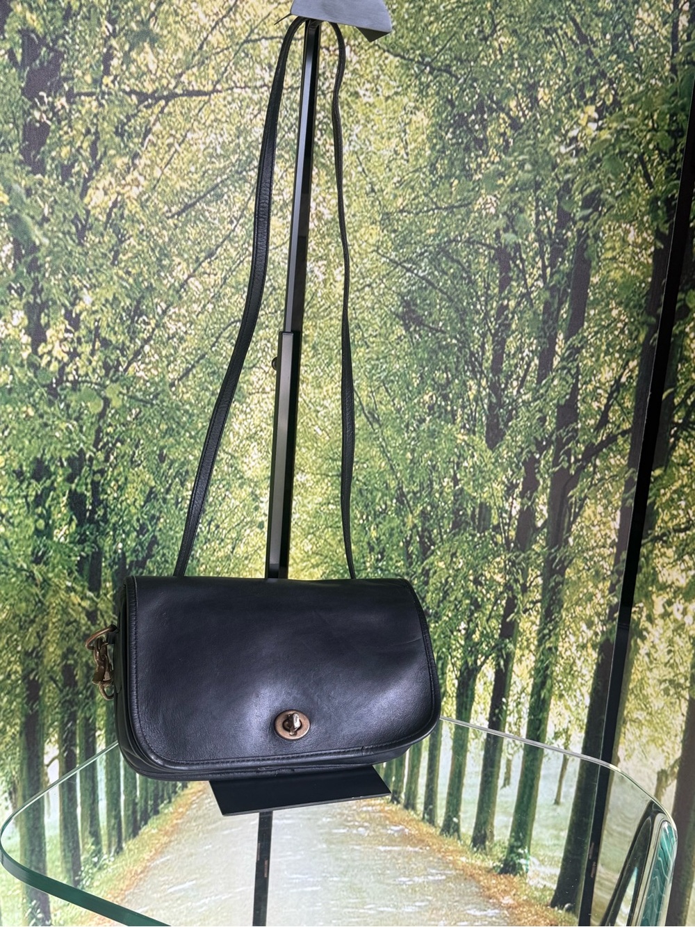 Vintage Coach 9755 Pocket Purse Black Glove Tanned Crossbody USA - Picture 3 of 12